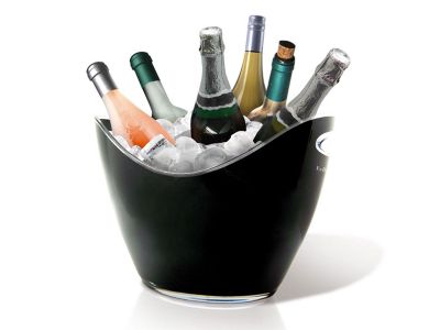 Ijsemmer voor 6 flessen zwart